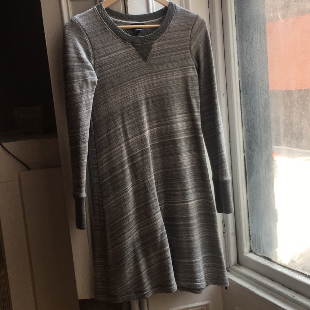 Club Monaco Gray Stripped Sweater Dress, Size 2